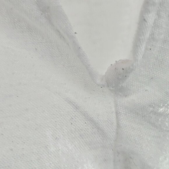 White Embroidered V-Neck Gauze Blouse - Picture 7 of 13